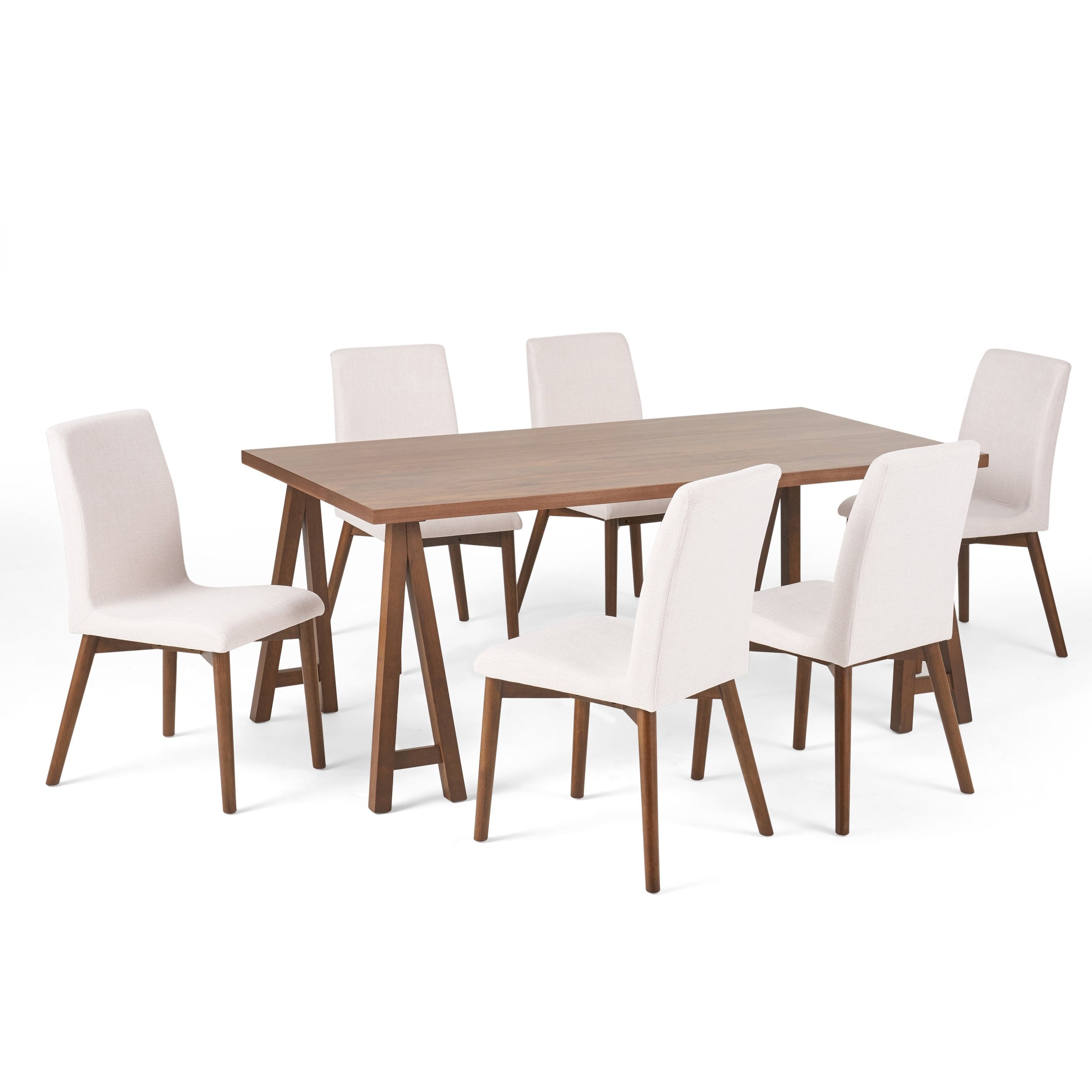 Mid-Century Modern 7 Piece Dining Set with A-Frame Table - NH192313 ...