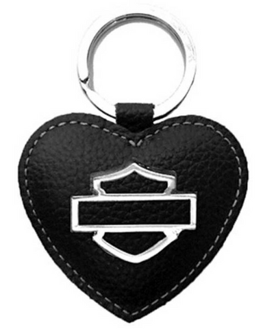 Women's Bar & Shield Heart Medallion Key Fob