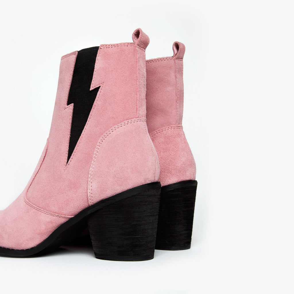 dusty pink chelsea boots