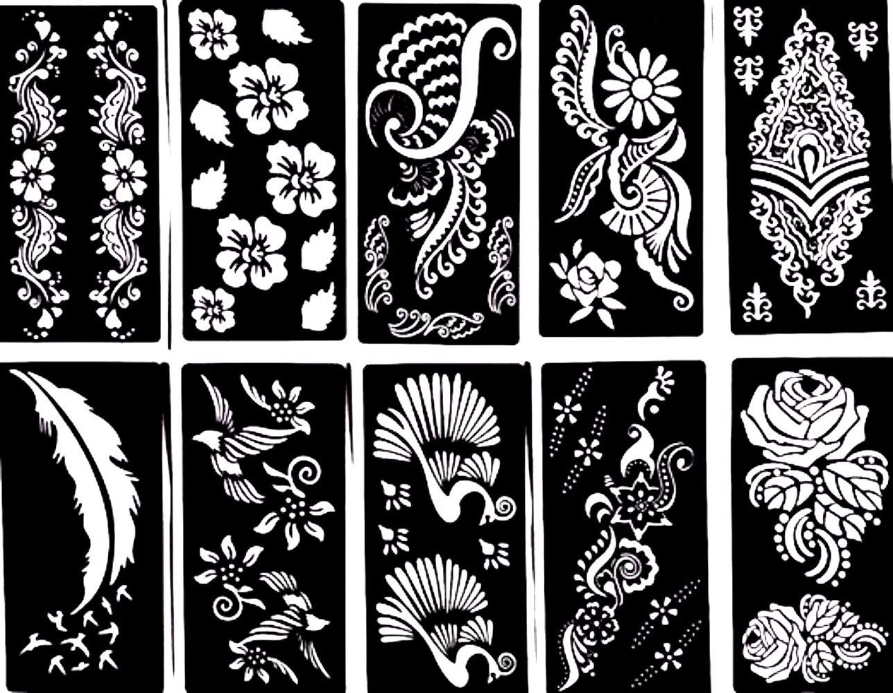 Henna Stencils Printable - Printable World Holiday