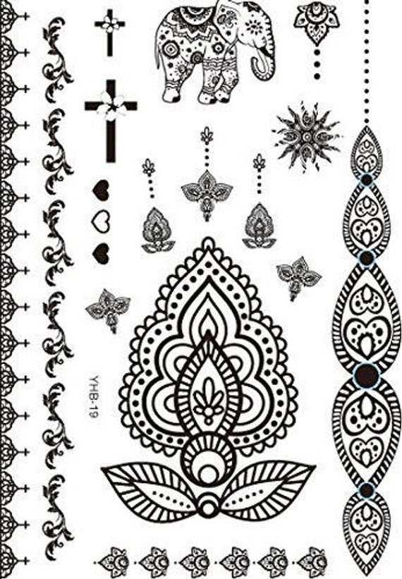 Mandala Mehendi Henna inspired Temporary Tattoos – TEMPOTATS