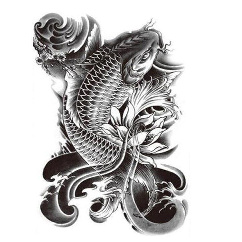 Black and Grey Koi Leg Tattoo  Remington Tattoo Parlor