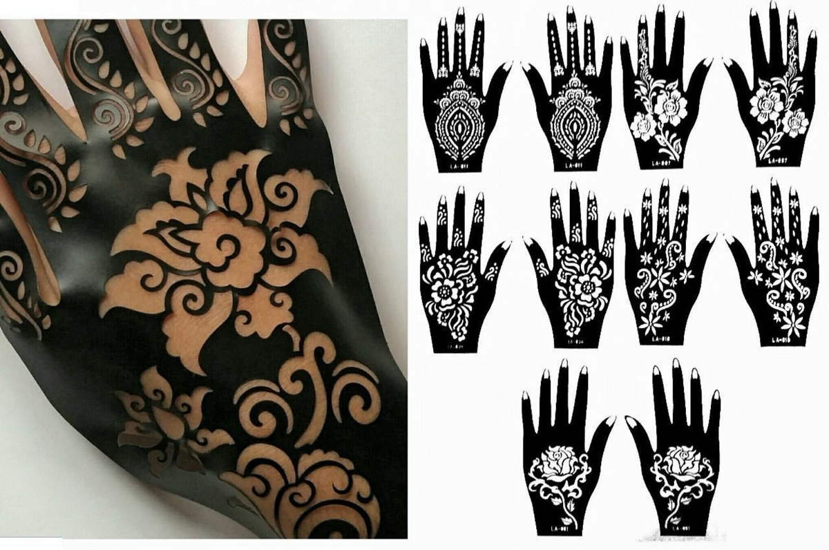 1. Henna Tattoo Stencil Kit - wide 6