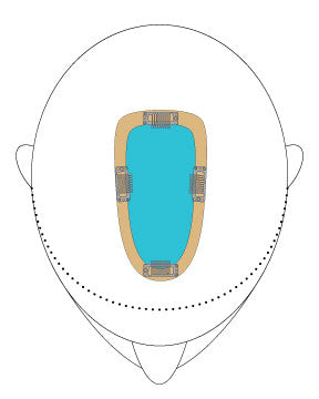 EasiPart XL 12" | 100% Remy Human Hair (Monofilament Base)