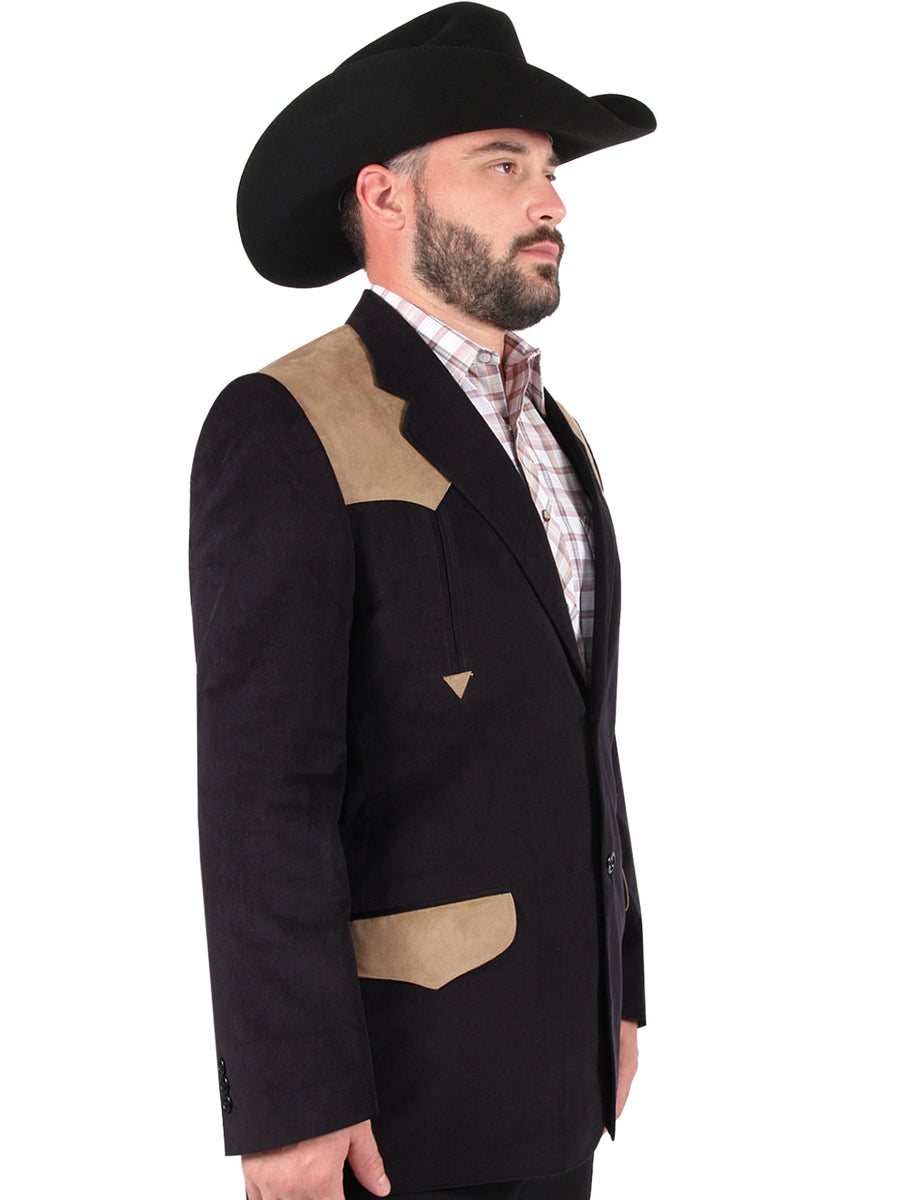 Saco Vaquero Recto en Color Negro - Mariscal Moda Hombre