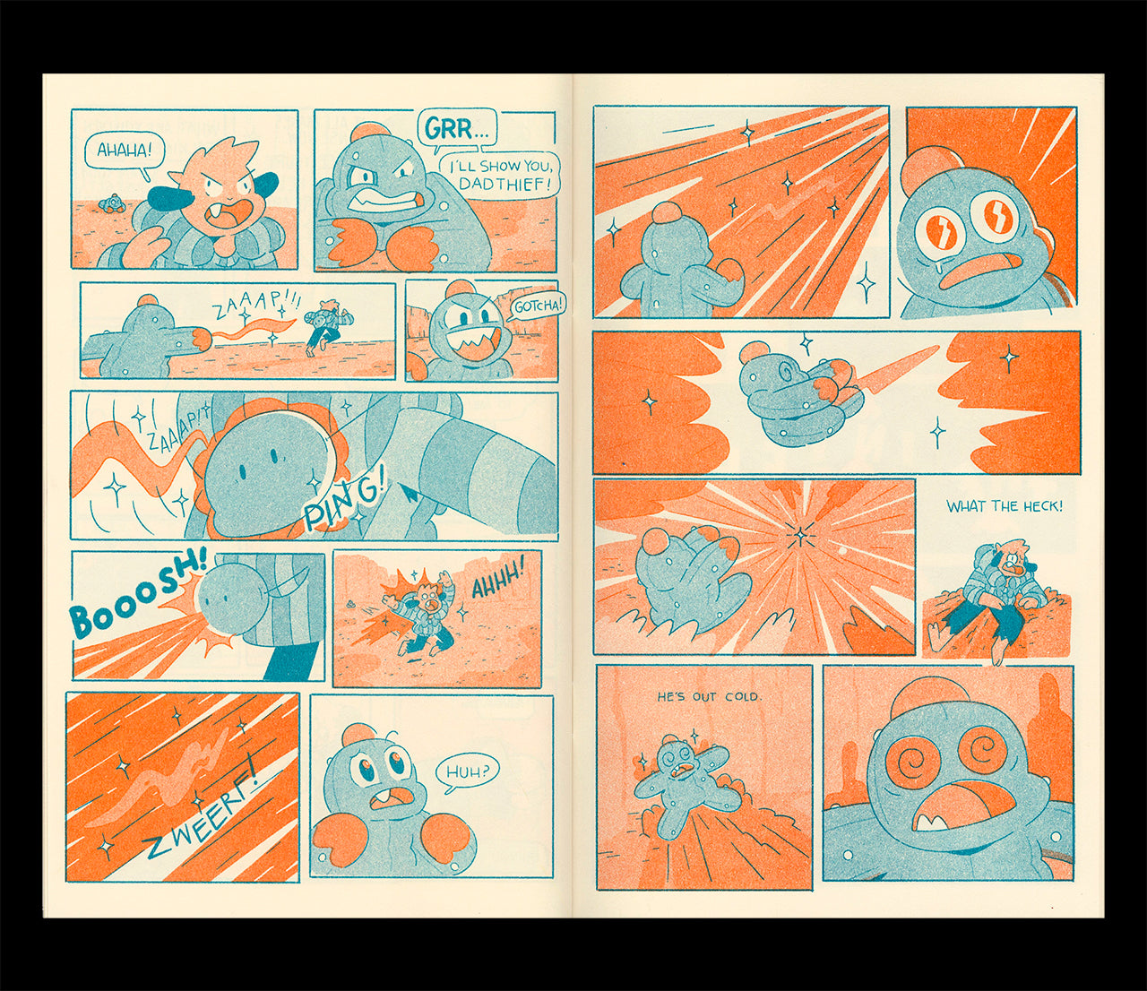 A spread from Emmanuel Guerrero's Desert Baby comic book