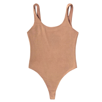 Jersey Thong Bodysuit - Beige - Ladies