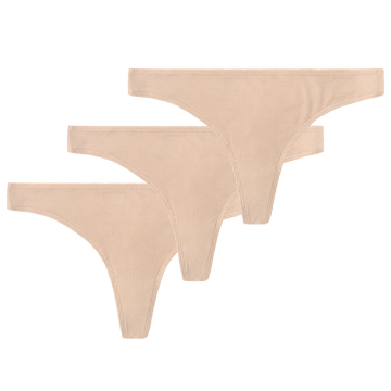 Brand New 3 Pcs Nude Seamless Invisible Thong (Primark)