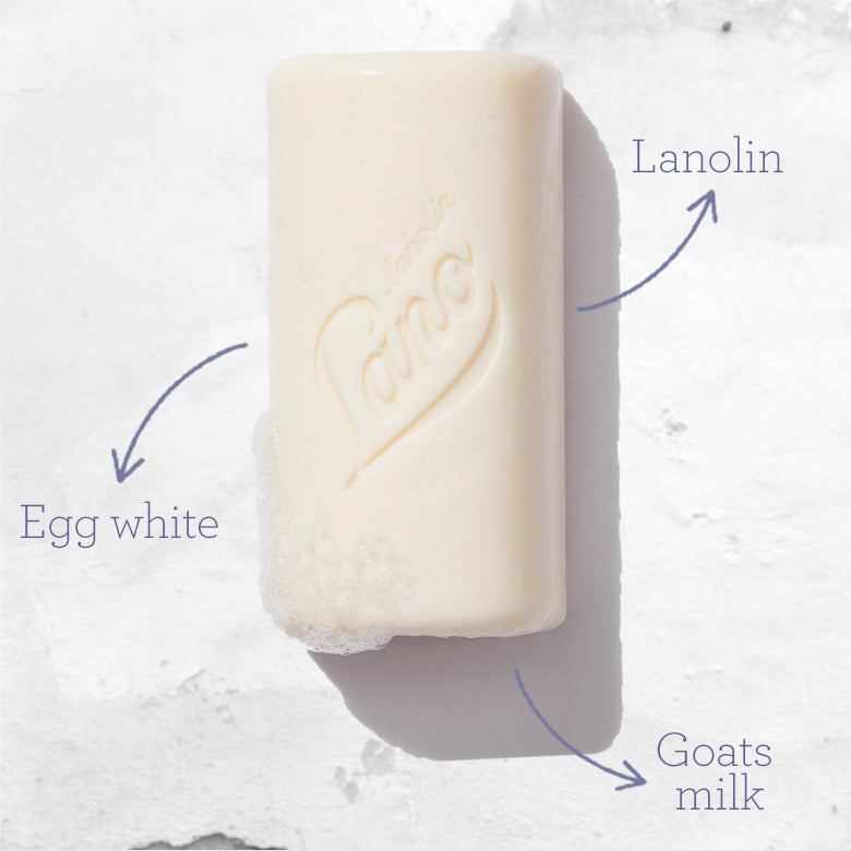 Lanolin Egg White and Goats Milk Cleansing Bar ingredients