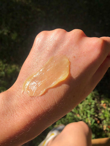 Golden Dry Skin Miracle Salve on Hand