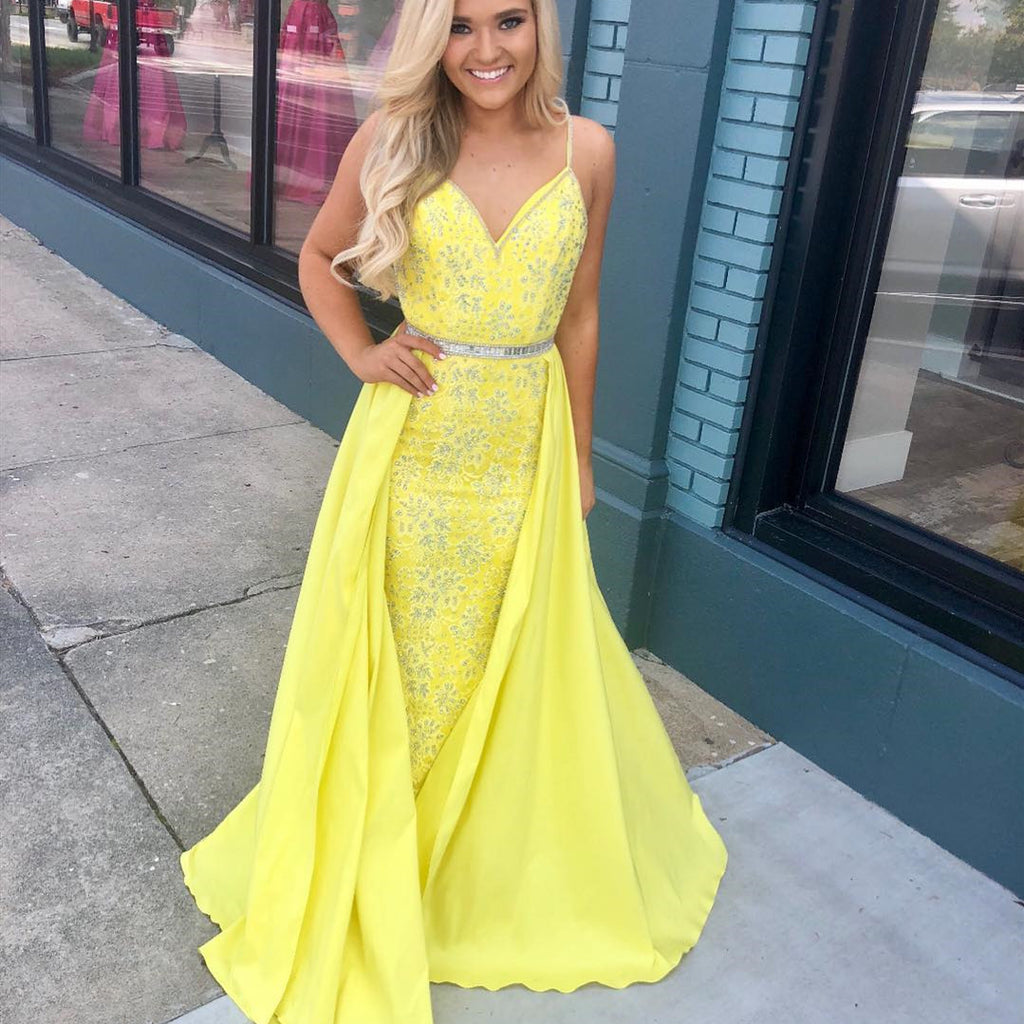 yellow trumpet dress