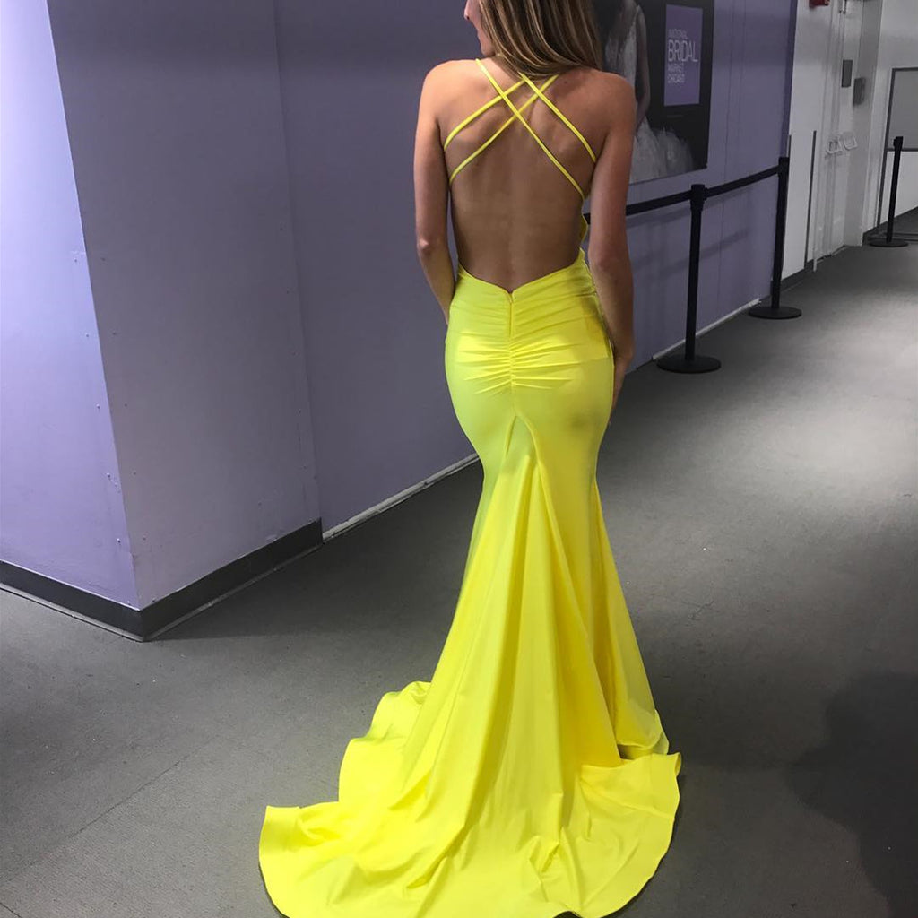 yellow trumpet dress