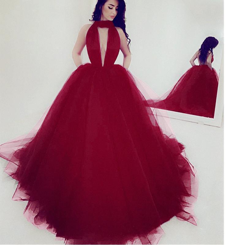 red black ball gown