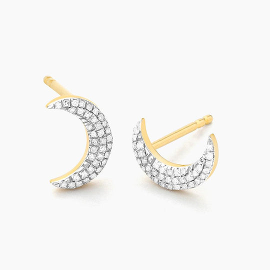 75CT Diamond J Hoop Earrings 18K - Adina Jewelers