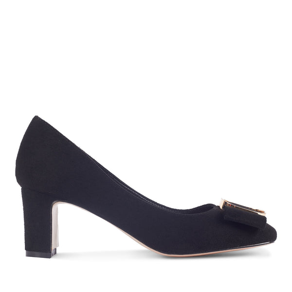 chunky heel court shoes