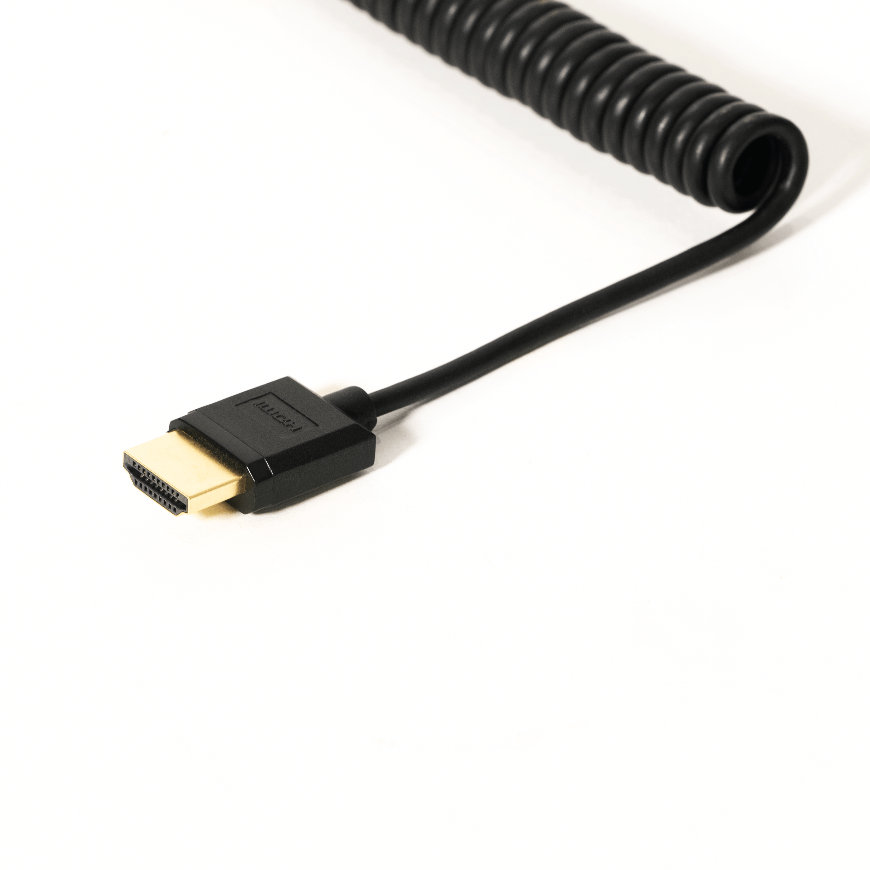 16 in - 8 ft Coiled Full-size HDMI Cable - 4K HDMI (Typ