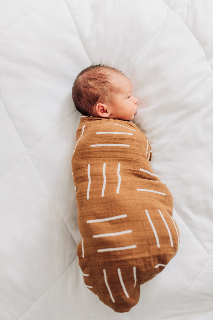 mustard swaddle blanket