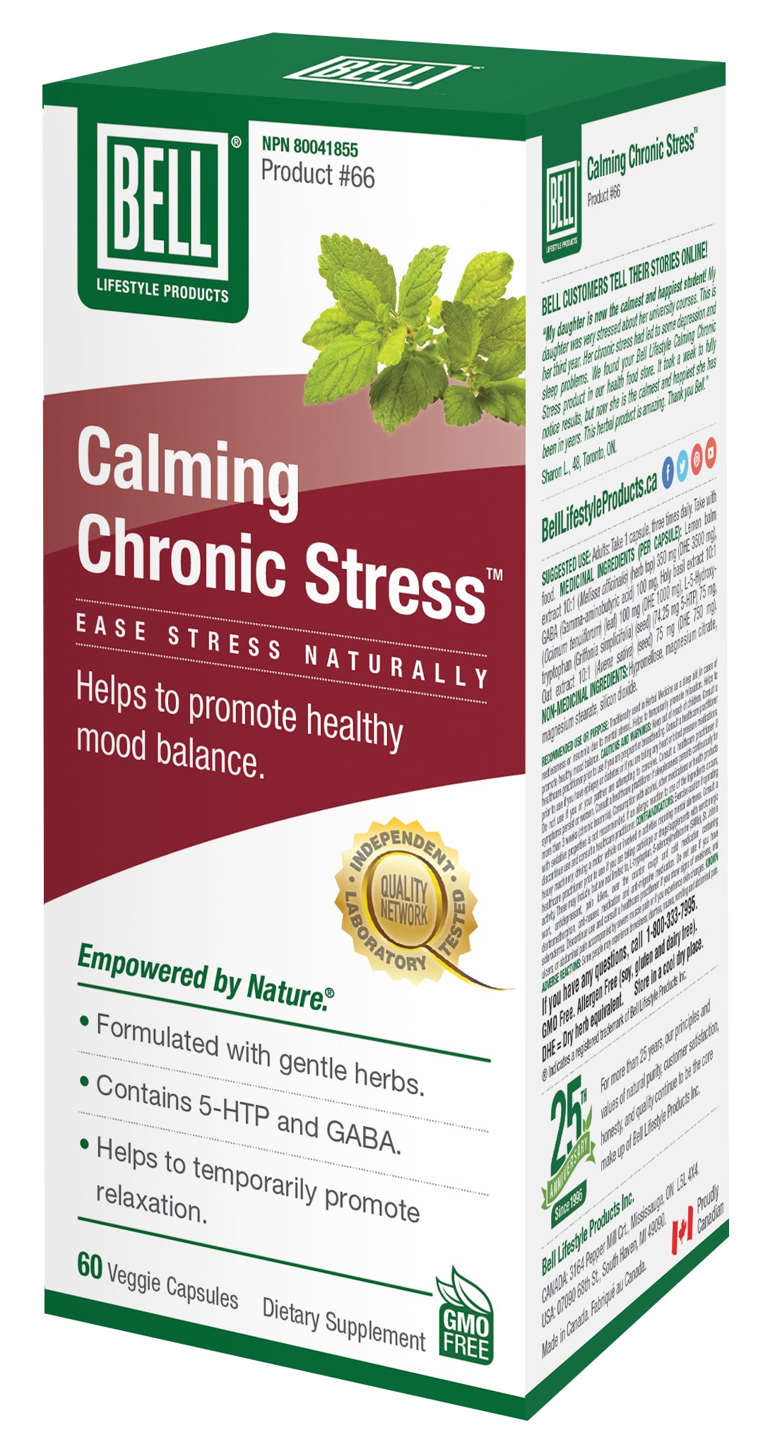 #66 Calming Chronic Stress™ - Bell Lifestyle Products CANADA product image