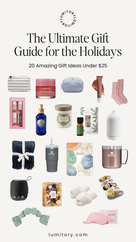 the ultimate gift guide for the holidays. gifts $25 and under. www.lumitory.com