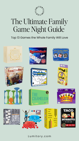 the ultimate family game night guide. www.lumitory.com