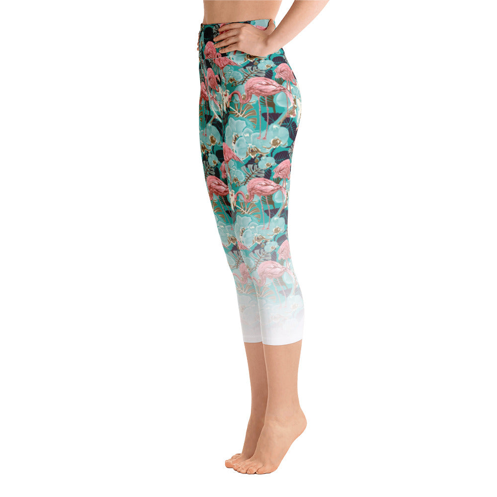 Flamingo | Yoga Capri Leggings – Shadawear