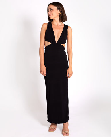 Black Cut Out Elegant Dress
