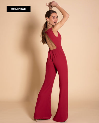 Red Wedding and Graduation Jumpsuit