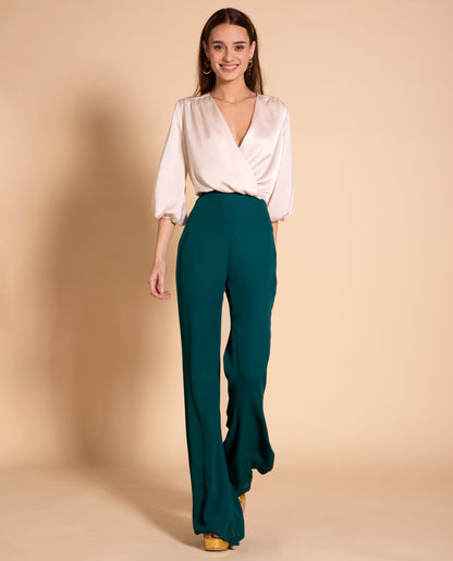 Pantalón Acampanado Elegante Mujer Invitada THE-ARE