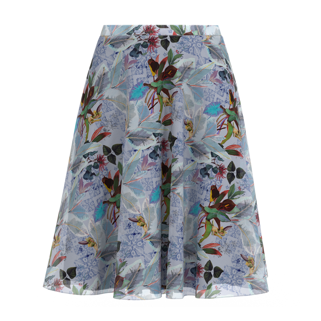 Flare Skirt With Unique Corals Print I IndieFaves