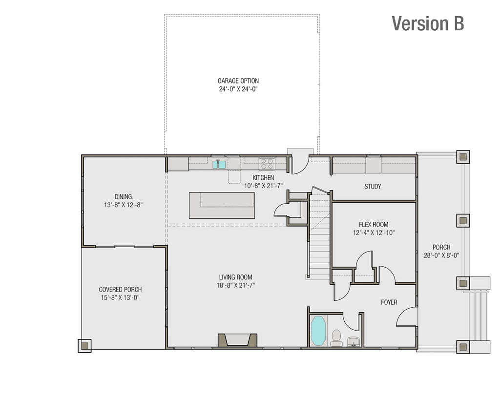 The Hayes 30x60 Craftsman Home Plan With Bungalow Front Porch Homepatterns