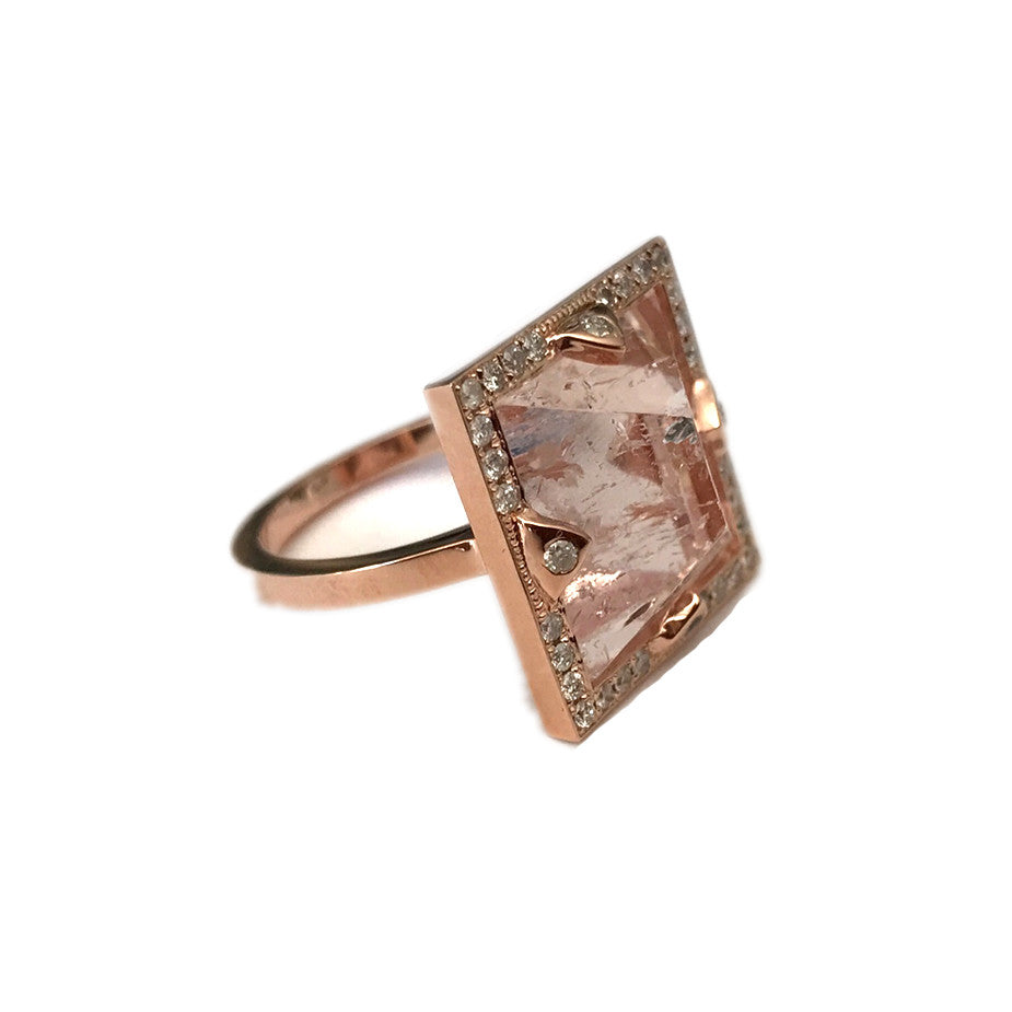 PINK AQUAMARINE RING