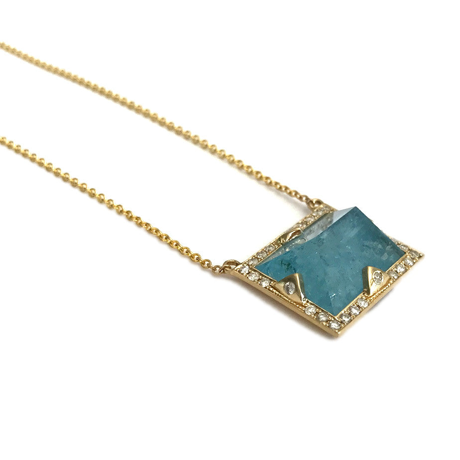 Blue Aquamarine Necklace