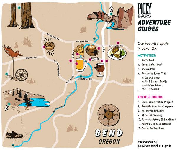 Bend Oregon Adventure Guide Map