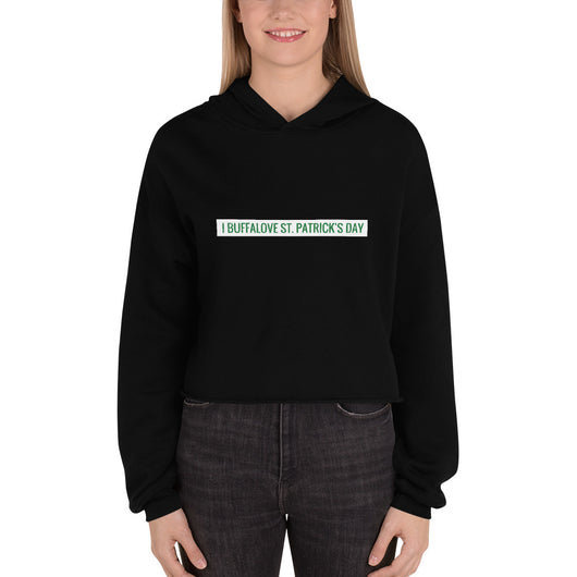 st patrick's day crop hoodie