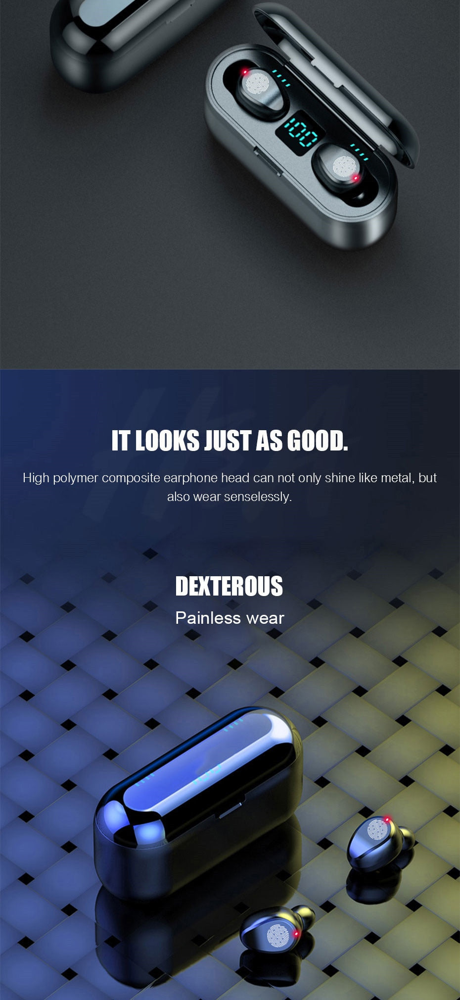 Wireless Bluetooth Headphone Earphone Earbuds
