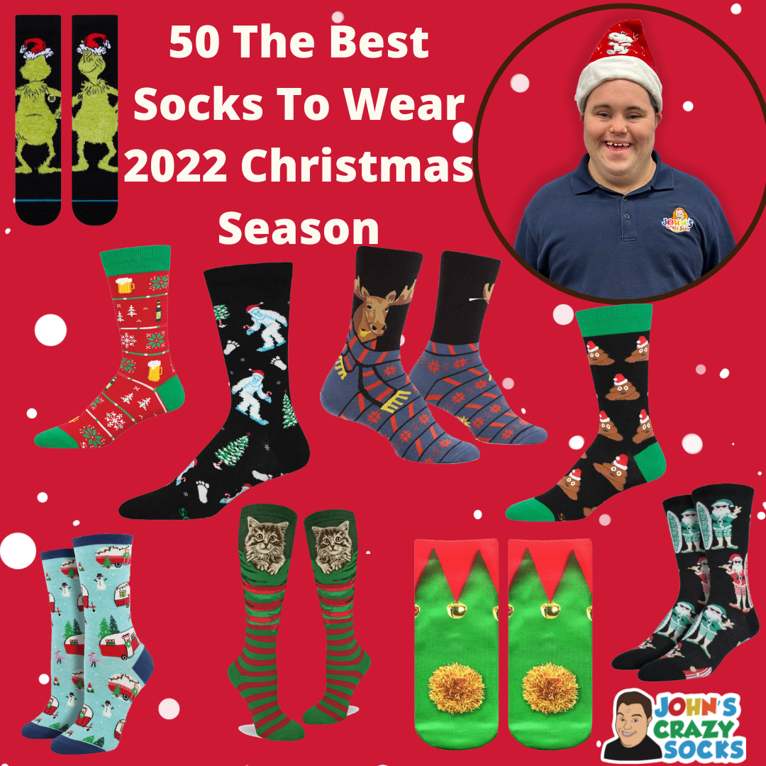 50 The Best Socks To Wear 2022 Christmas Season  Crazy Holiday Socks - John's Crazy Socks