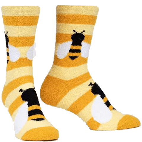Bee Lover Gifts for Women Bee Gifts for Girl Lady Female Crazy Bee Socks, Gift for Her, Gift for Mom 2 Pairs