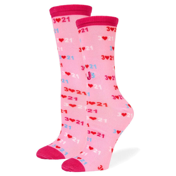 Down Syndrome Awareness Light Pink Unisex Crew Socks - Light Pink ...