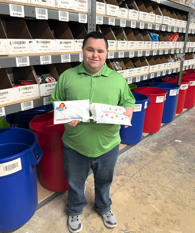 John with Packages for the Congressional Caucus on Down Syndrome
