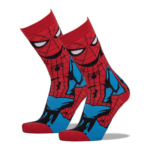 Marvel Super Heroes Avengers Kids Toddlers 6 pack Crew Socks (4T-5T, Red)