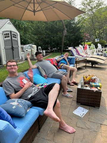 Patrick and friends enjoying some outdoor time