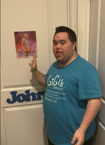 John Cronin with his Taylor Swift poster