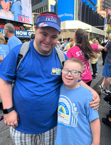 John with a friend who also has Down syndrome