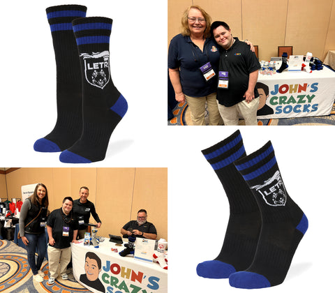 Socks at the at the Law Enforcement Torch Run Conference