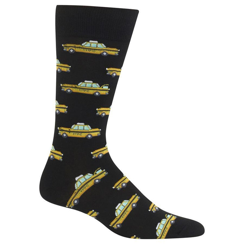 Taxi Car Socks - Crew Socks For Men - John's Crazy Socks