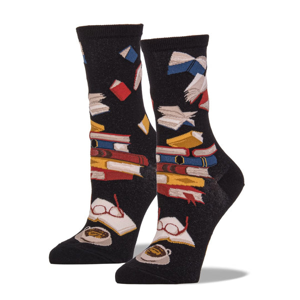 Library Socks for Literacy - Crew Socks for Women - John's Crazy Socks