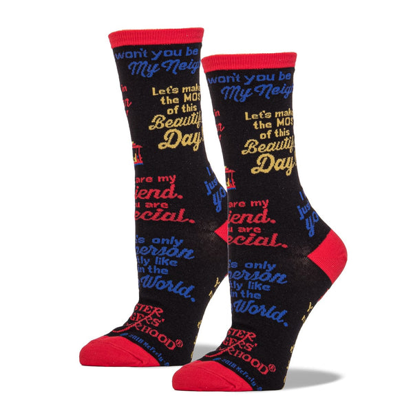 Mister Rogers Quotes Socks Women’s Crew - John's Crazy Socks