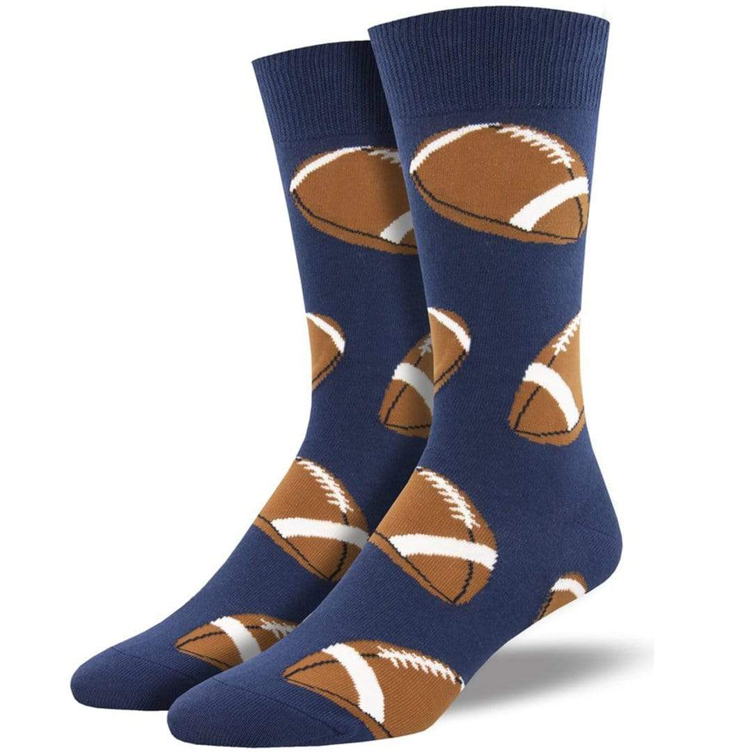 Pigskin Men's Crew Sock Blue