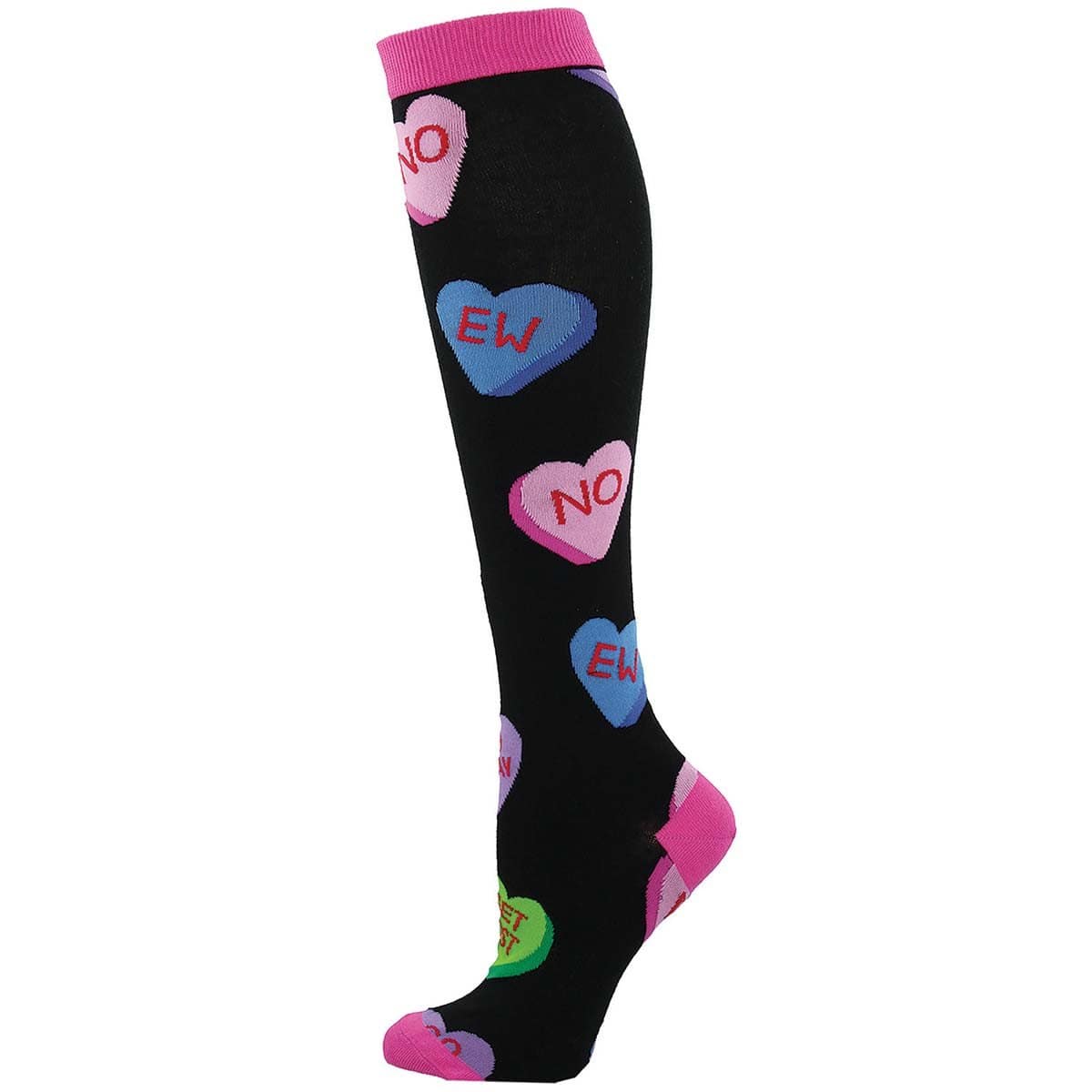 Tart Hearts Socks - Knee-High Socks for Women - John's Crazy Socks