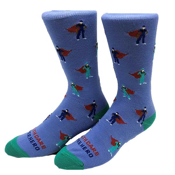 Healthcare Superhero Sock Crew Socks | Charity Sock